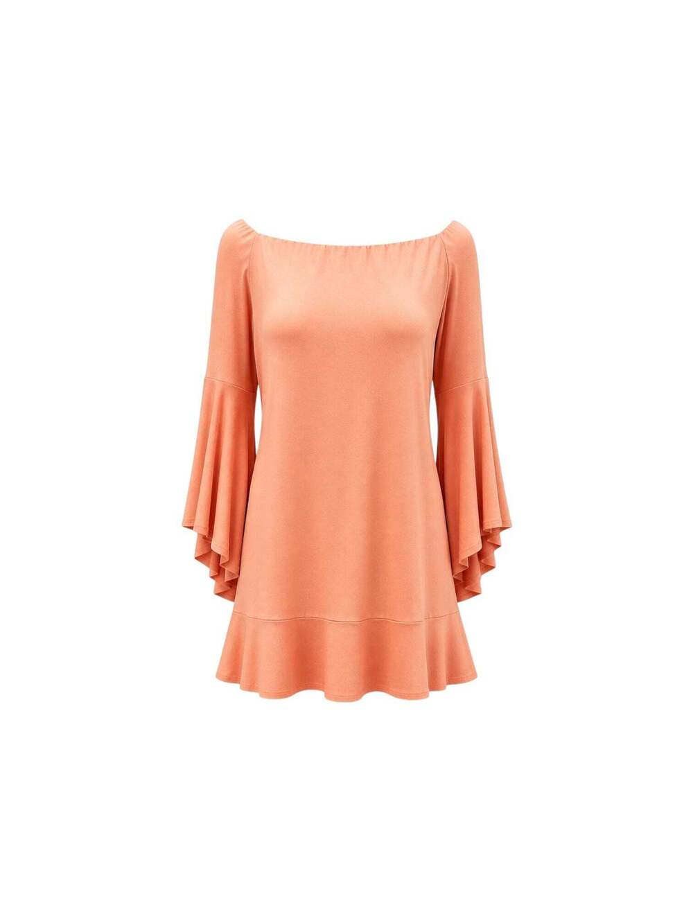 Susana Monaco Creamsicle Off Shoulder Flutter Sleeve Dress Size S New